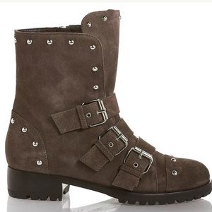 Giuseppe Zanotti Studded Suede Combat Ankle Boots